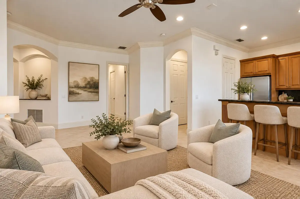Warm Neutral Open-Concept Living Space at 8003 NW 128TH Lane, Parkland
