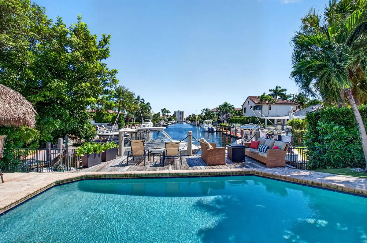 LARGE PRIVATE POOL OVERLOOKING CANAL at 2321 SPANISH Trail, Delray Beach