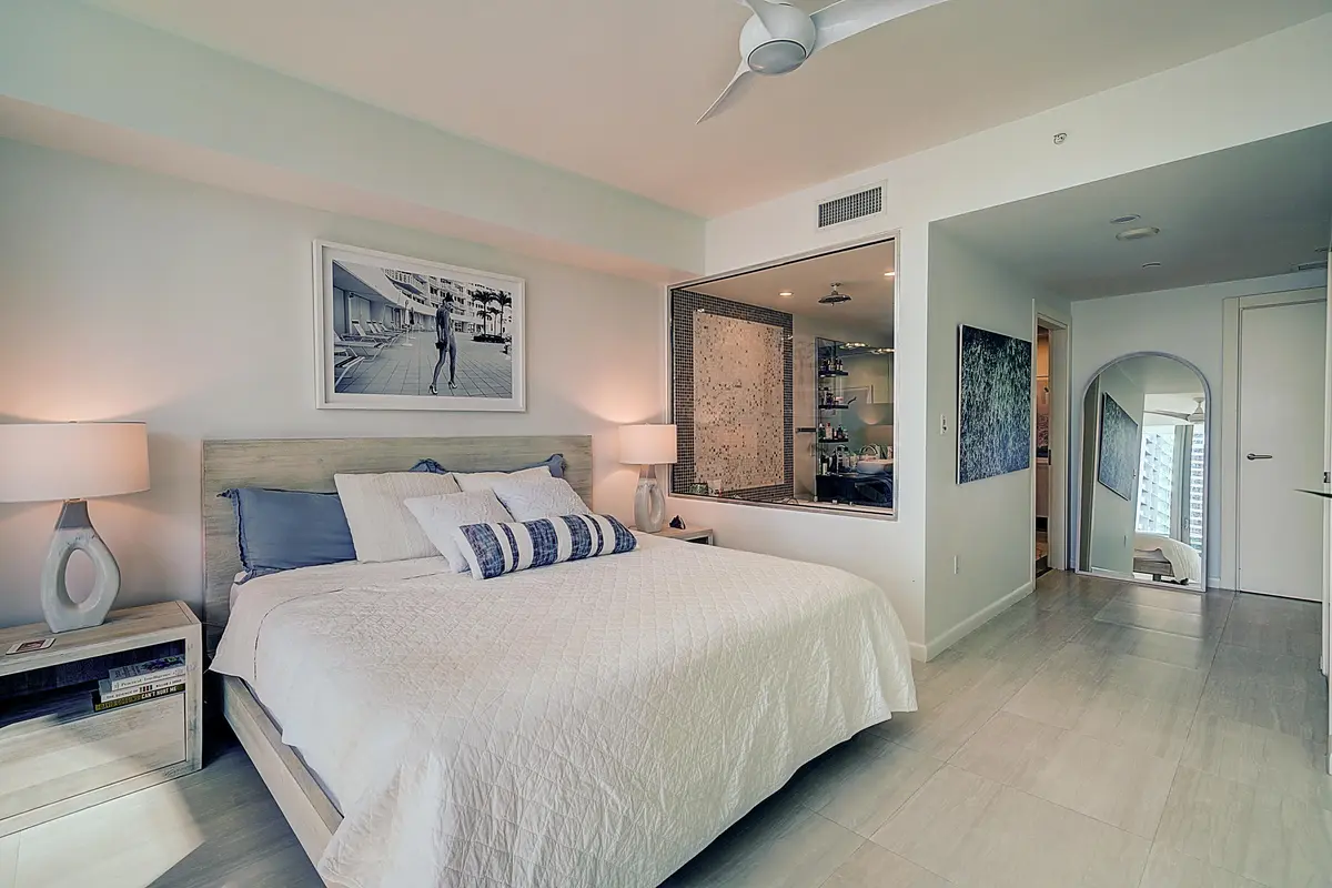 Primary Bedroom at 200 Biscayne Blvd Way 1408, Miami