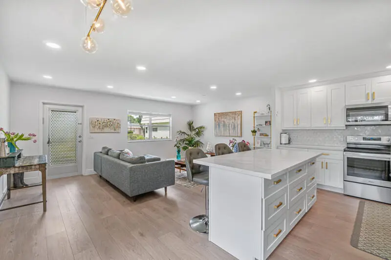Living Room/ Kitchen at 70 Valencia C, Delray Beach