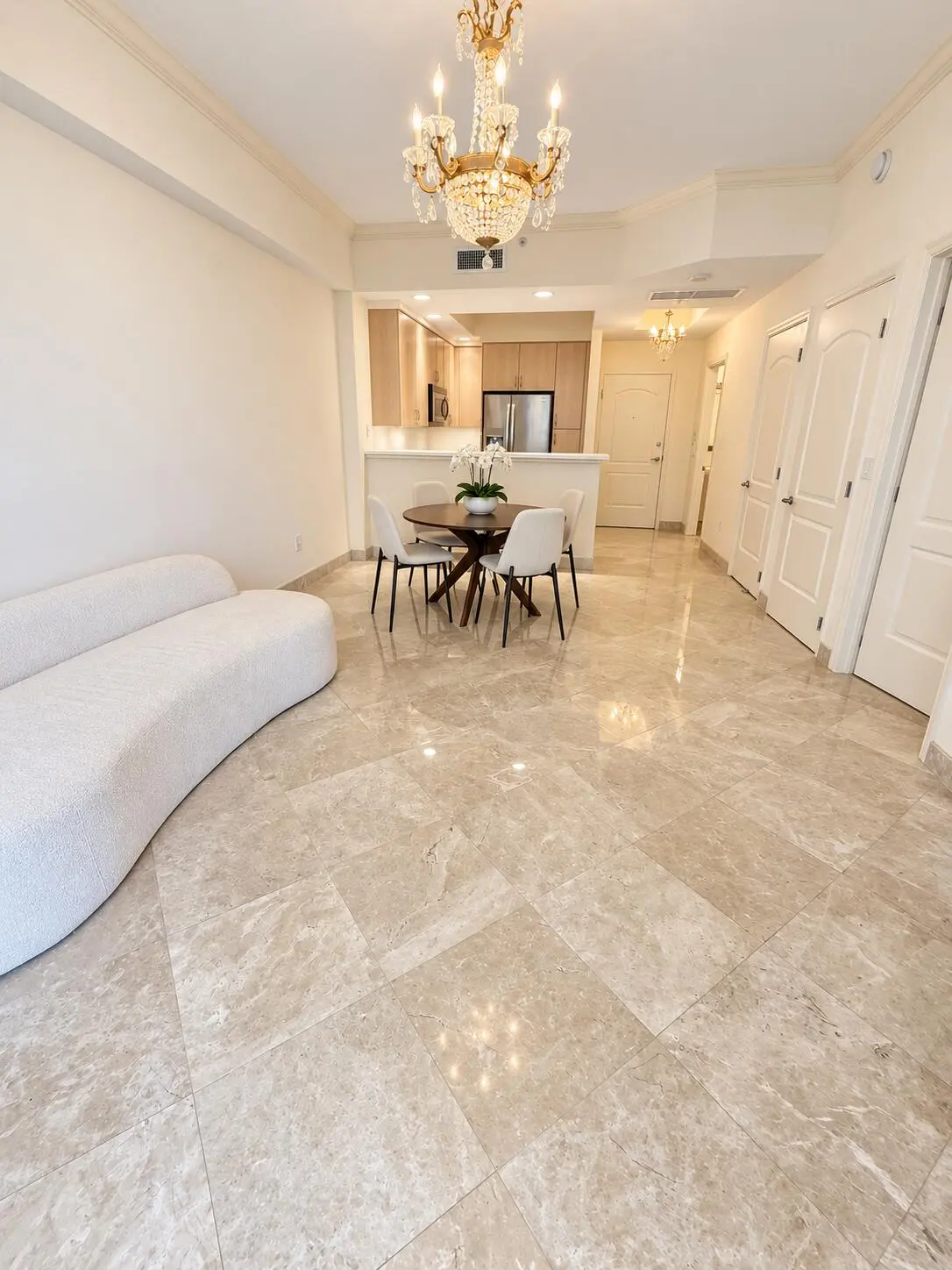 All Marble Flooring Throughout at 801 S OLIVE Avenue 1027, West Palm Beach