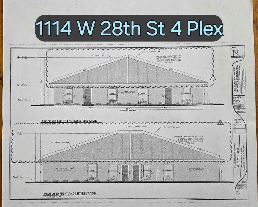 1114 W 28 ST - Front Elevation at 1114 W 28th Street, Riviera Beach