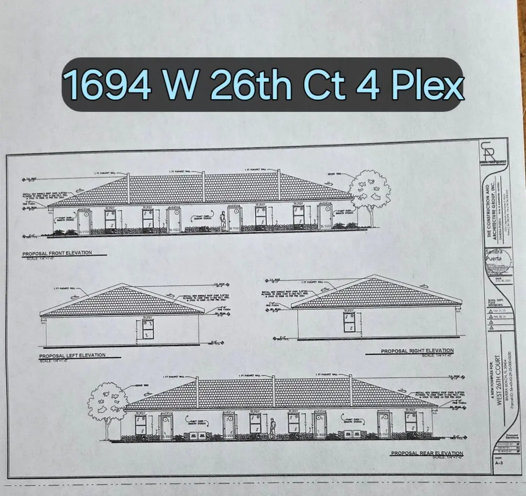 1694 W 26th Ct - Elevation at 1694 W 26th Court, Riviera Beach
