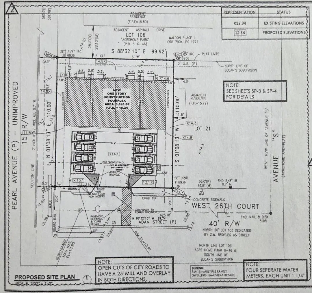 1694 W 26th Ct - Site Plan at 1694 W 26th Court, Riviera Beach