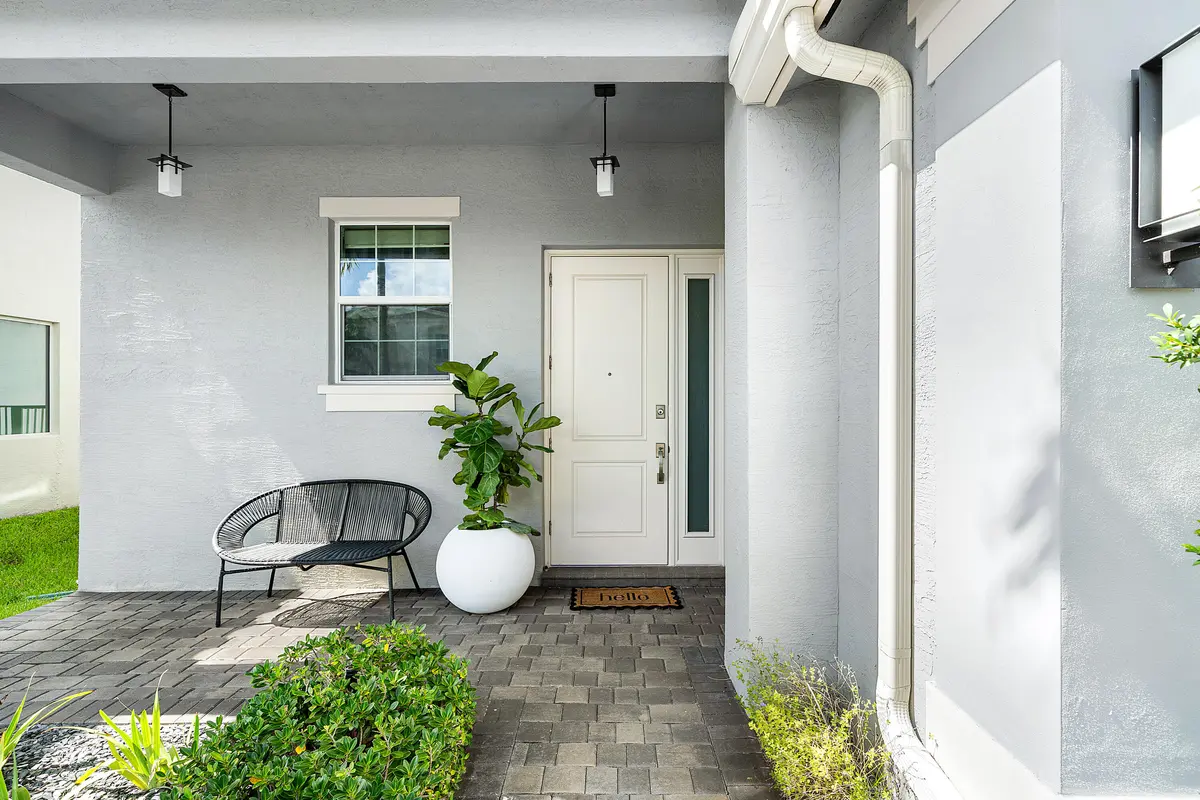 Covered Front Entry at 15263 Cherry Creek Lane, Delray Beach