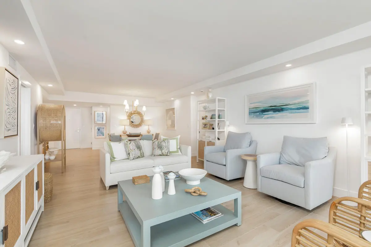 Living Room at 3300 S OCEAN Boulevard 407N, Palm Beach