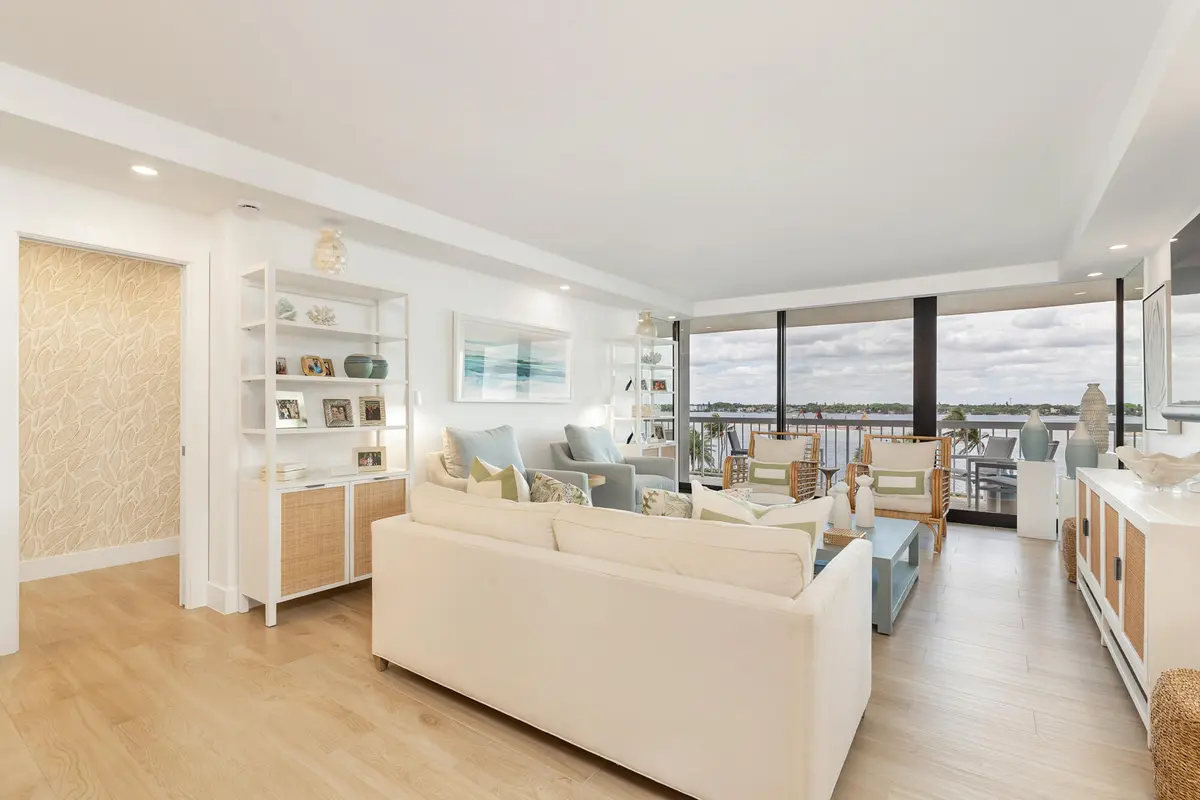 Living Room/View at 3300 S OCEAN Boulevard 407N, Palm Beach