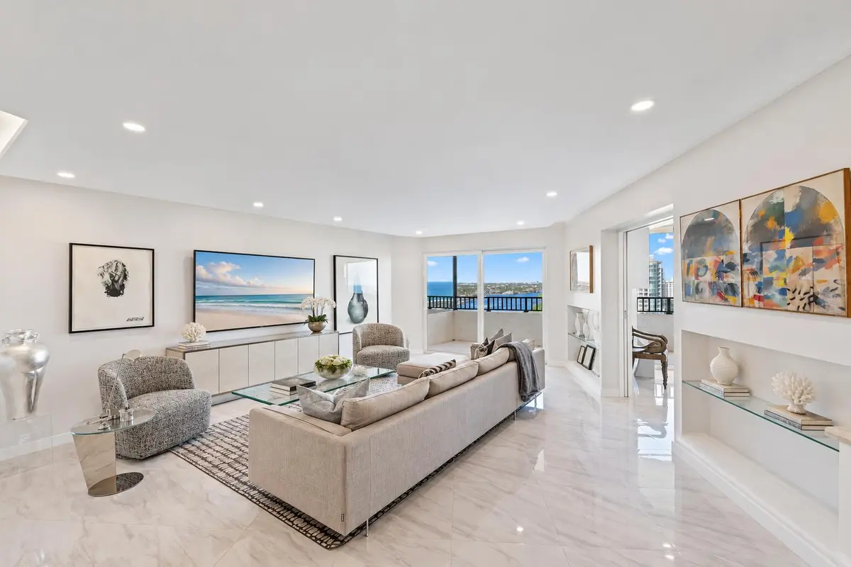 living room at 3912 S Ocean Boulevard PH-1, Highland Beach