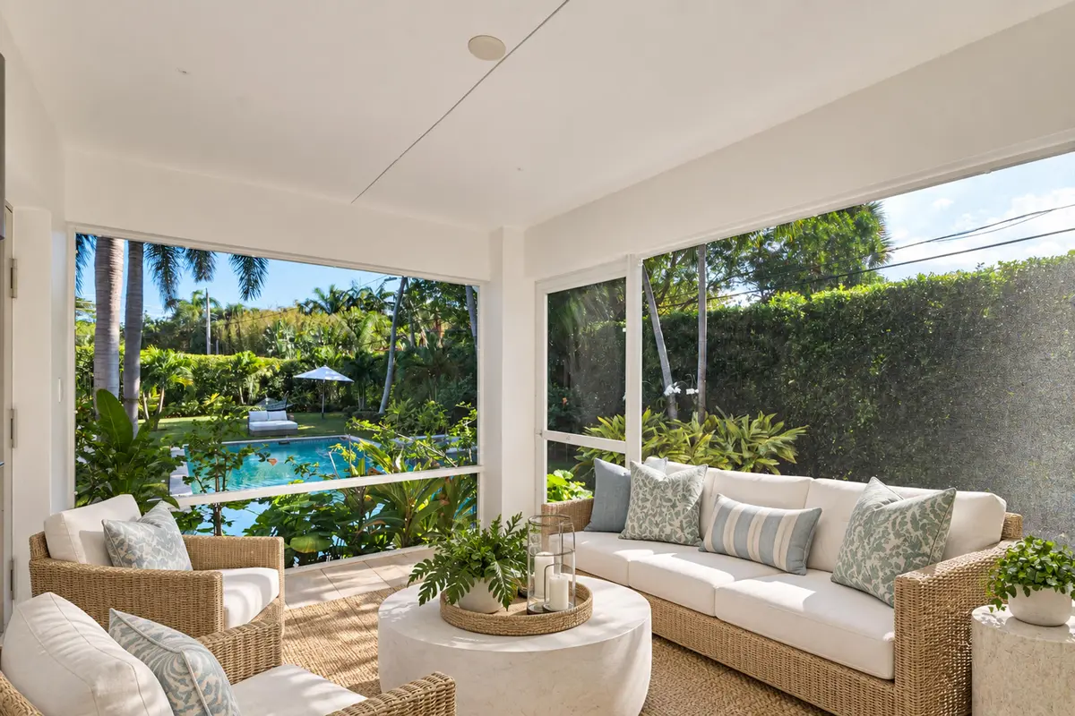 Screened Patio off Master at 308 Buckingham Road, West Palm Beach