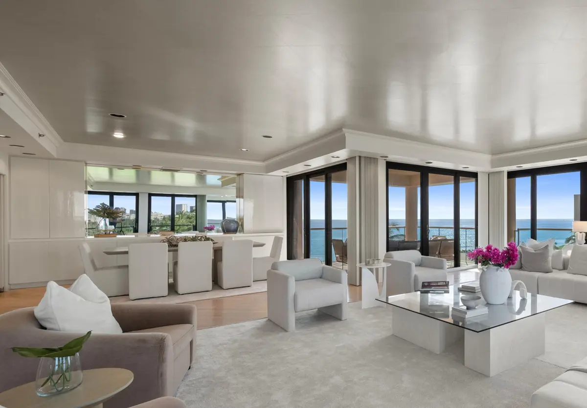 Living Room at 2 N BREAKERS Row N45, Palm Beach
