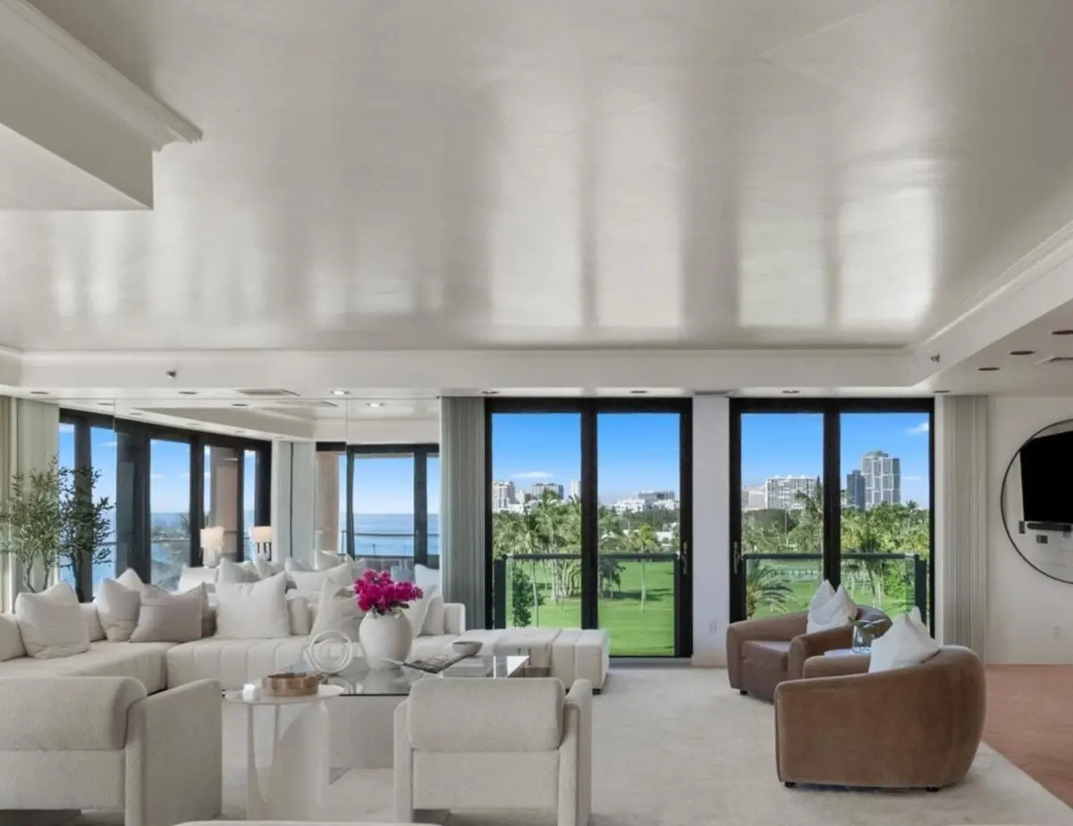 Living Room at 2 N BREAKERS Row N45, Palm Beach
