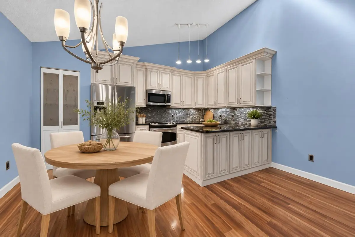 Dining & Kitchen virtually staged at 5950 Golden Eagle Circle, Palm Beach Gardens