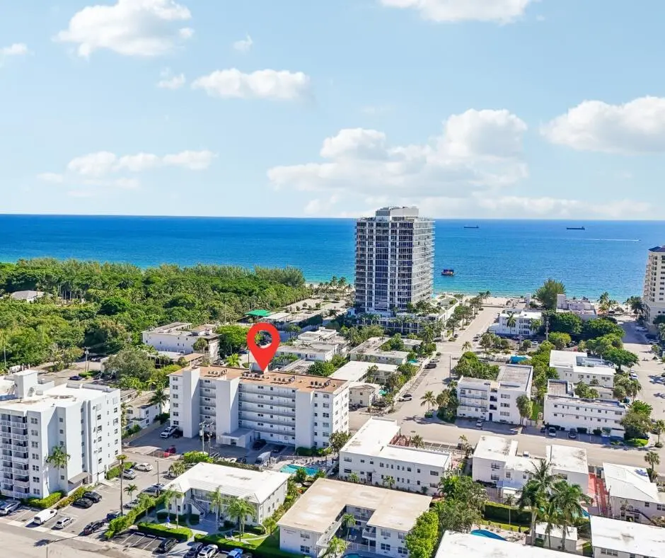Aerial 1 at 711 N Birch Road 204, Fort Lauderdale