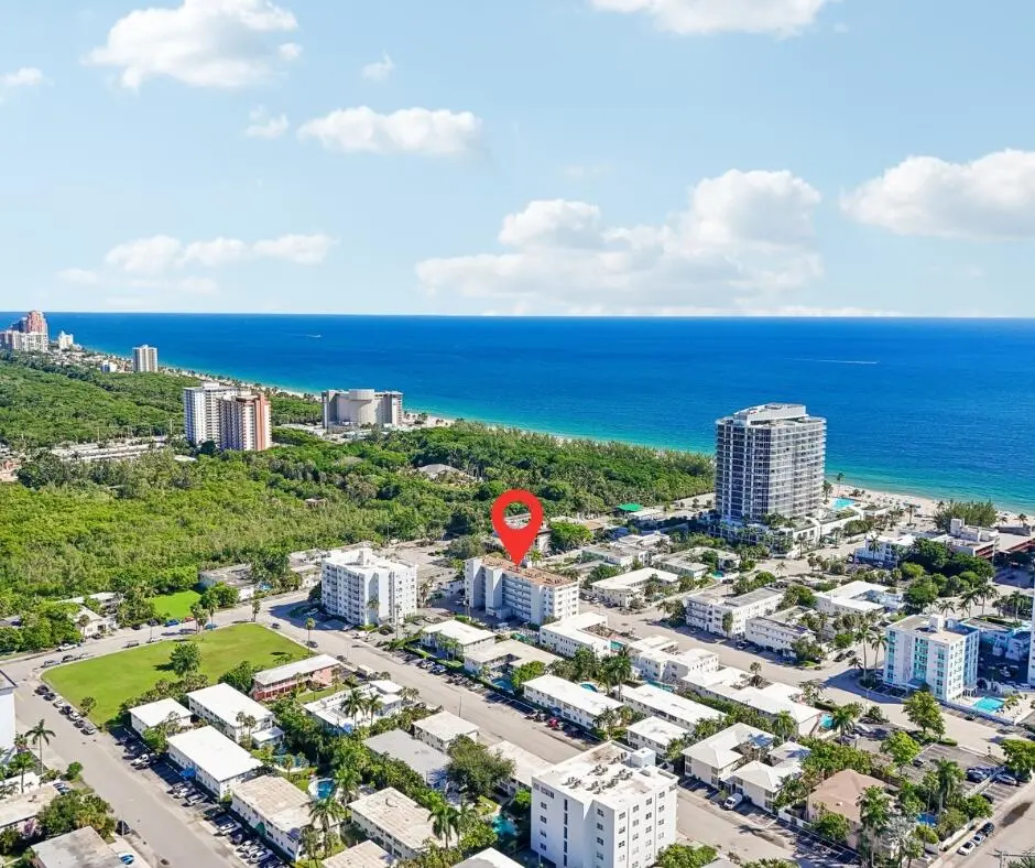 Aerial 3 at 711 N Birch Road 204, Fort Lauderdale