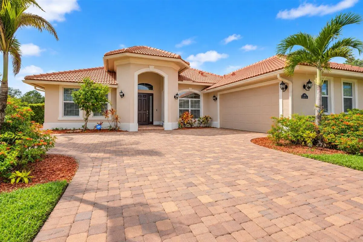 Front Mediterranean Home with Tropic at 2801 Bent Pine Drive, Fort Pierce