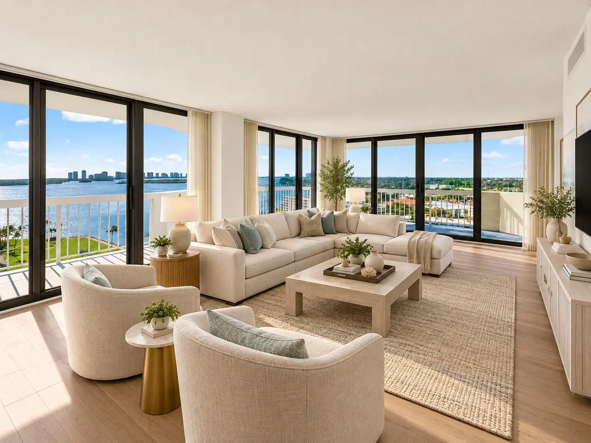 Living Room at 123 Lakeshore Drive 1543, North Palm Beach
