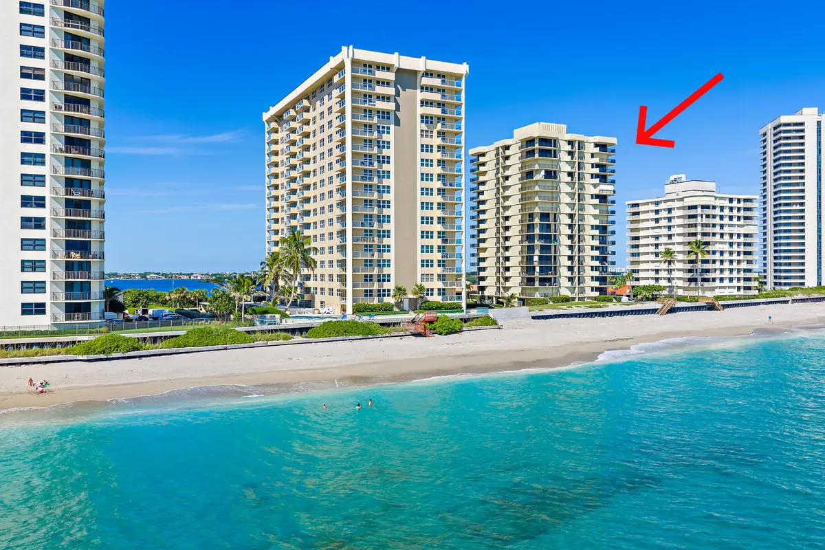 Aquarius Aerial with arrow 1 at 5440 N OCEAN Drive PH205, Singer Island