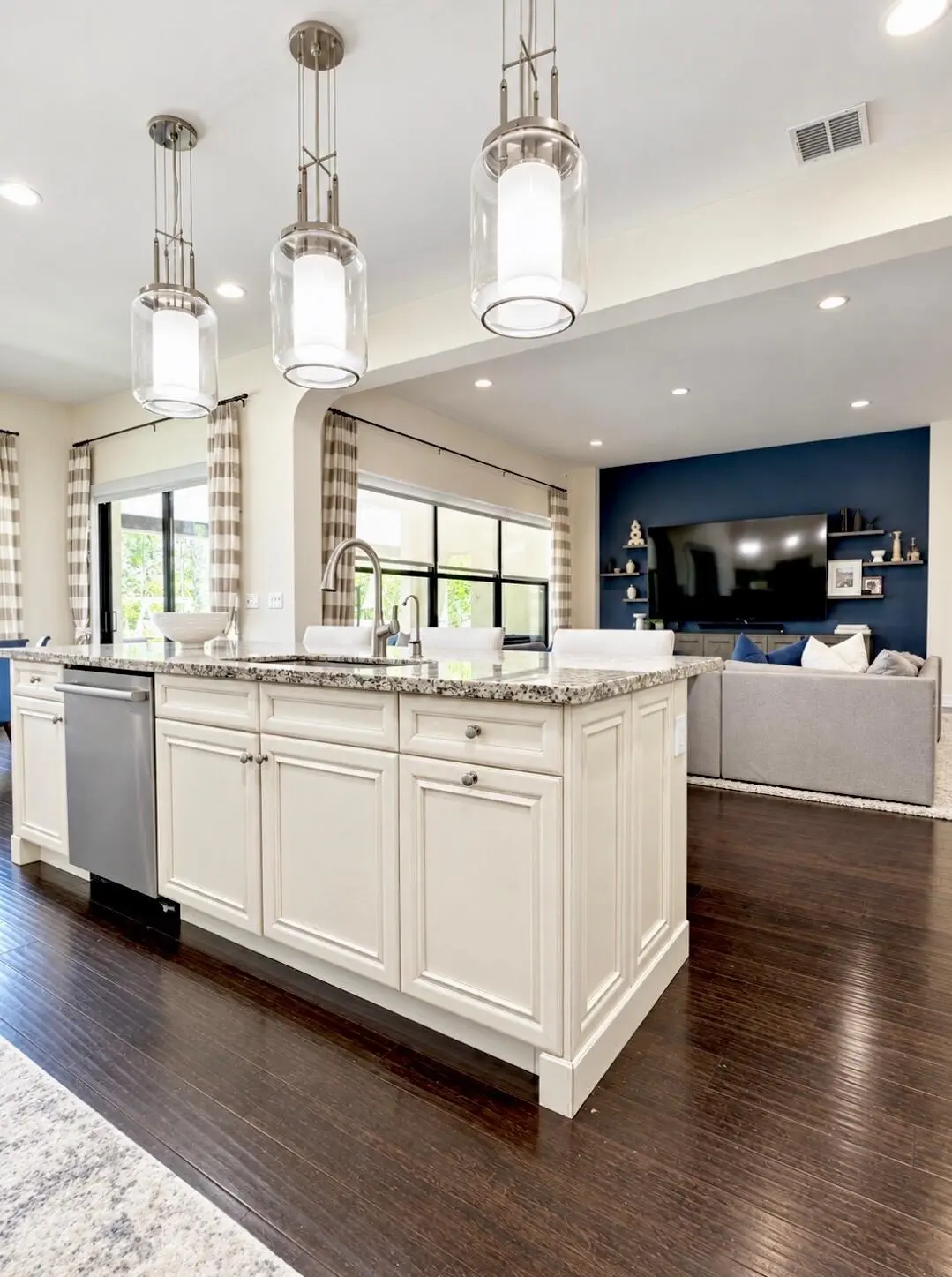 Kitchen and family room at 8177 SE Red Root Way, Jupiter