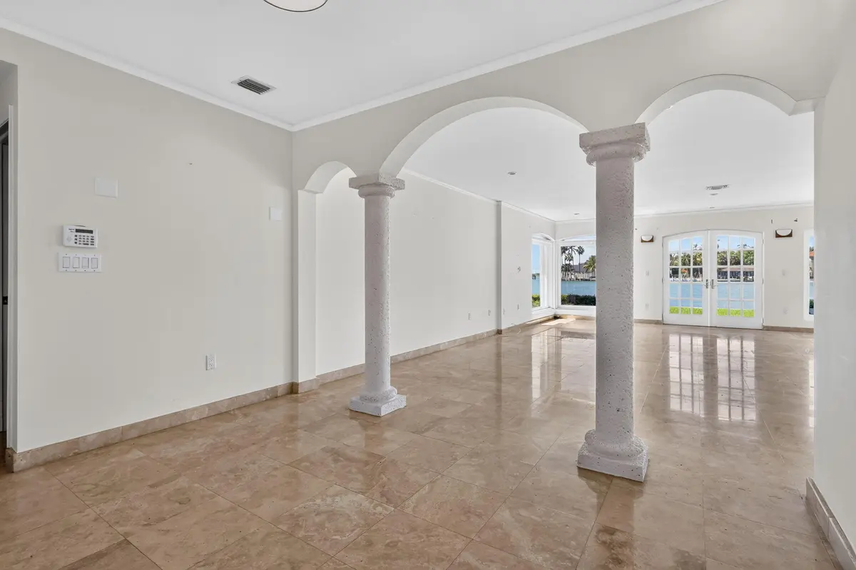 Foyer Backyard View at 7500 W TREASURE Drive, North Bay Village