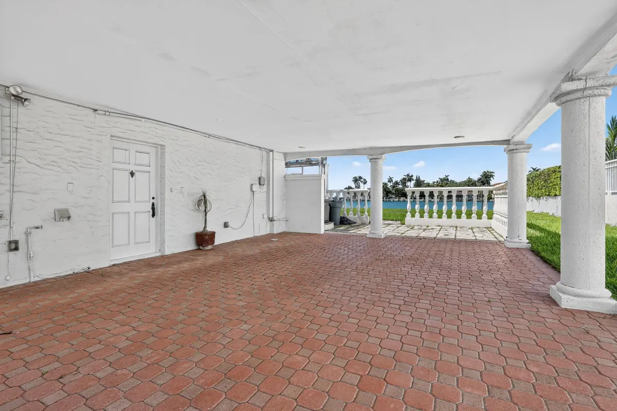 Patio at 7500 W TREASURE Drive, North Bay Village
