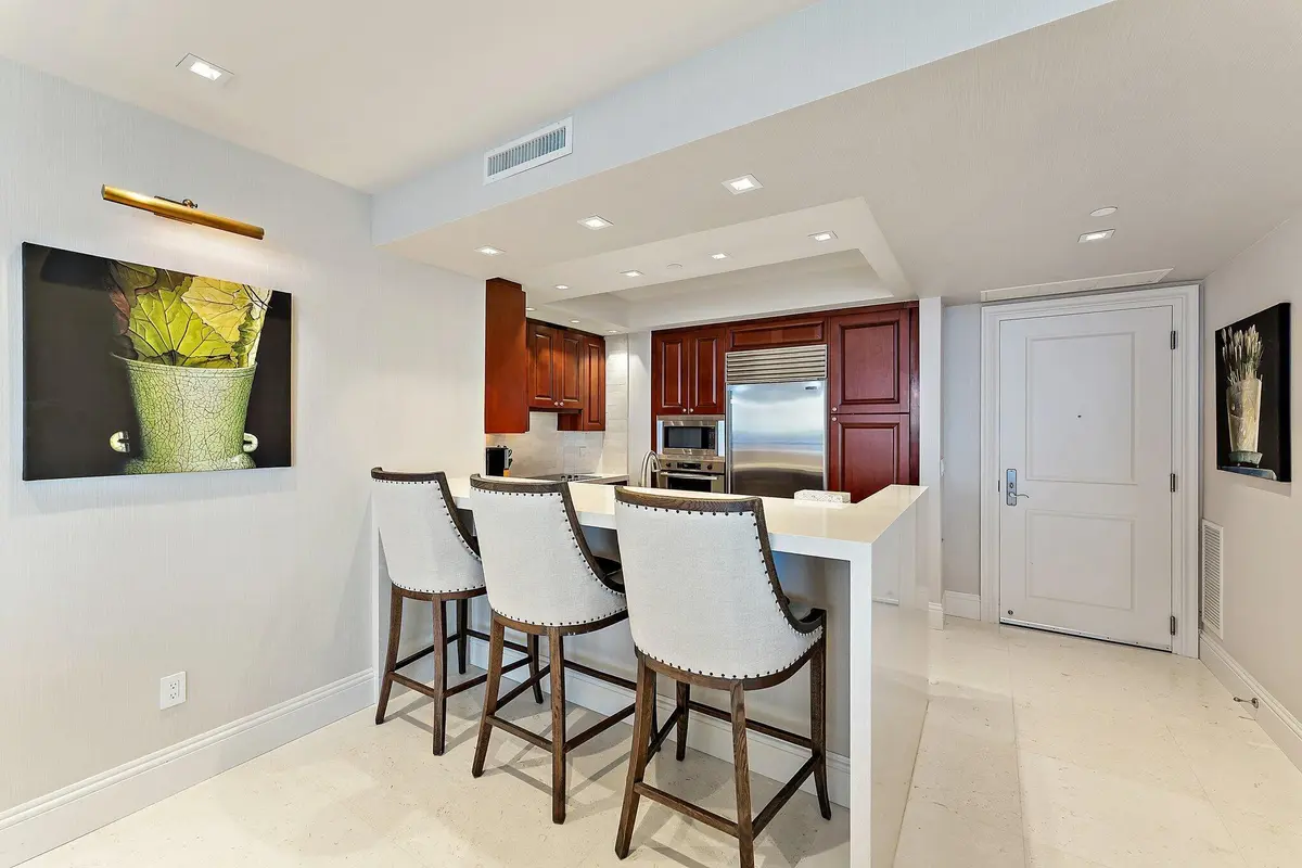 Open Kitchen with Ocean Views at 2700 N Ocean Drive 2304b, Singer Island