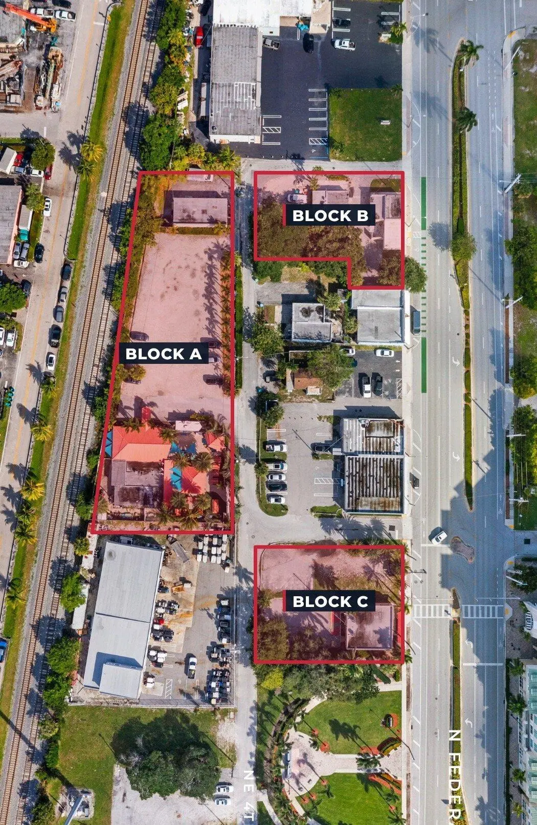 Seven Parcels Outlined at 511 NE 4TH Street, Boynton Beach