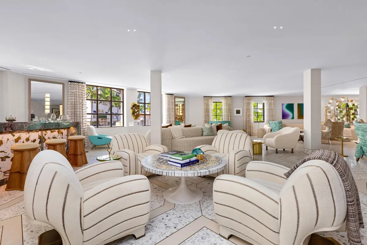 Living Room at 415 Hibiscus Avenue, Palm Beach