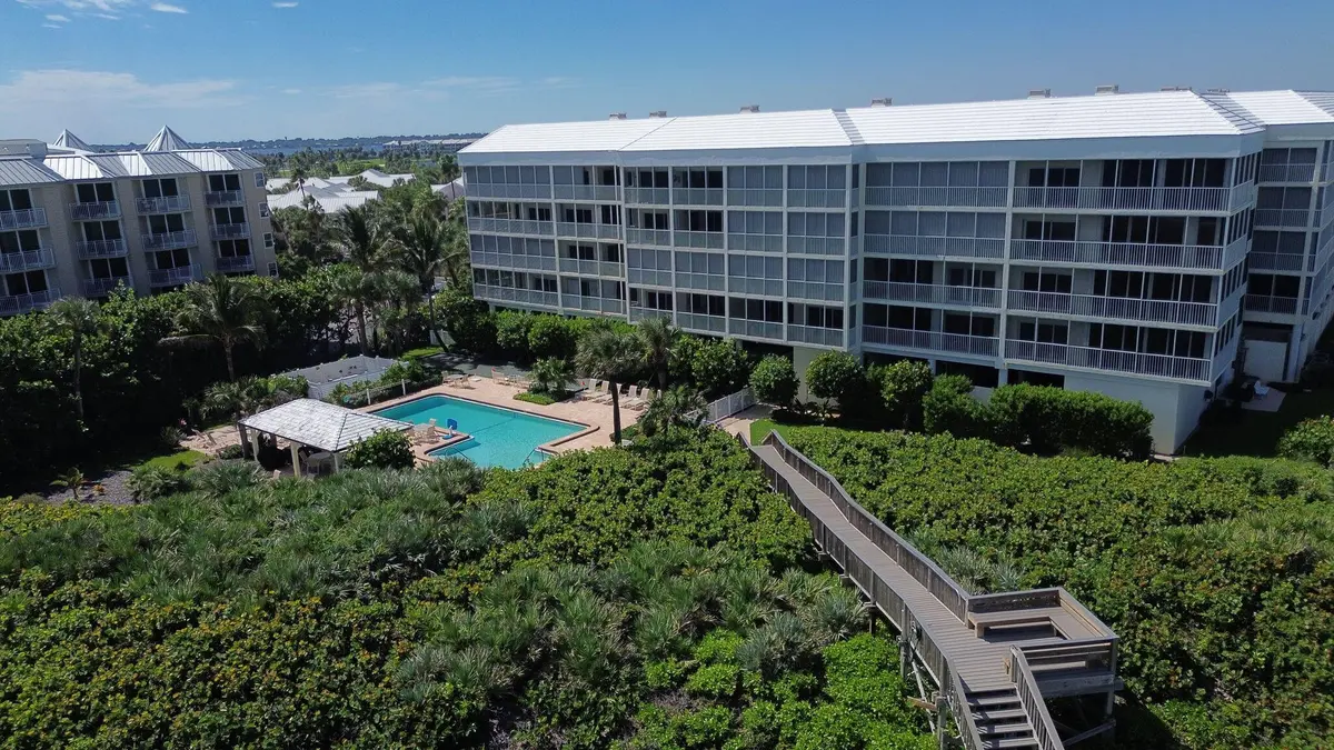 Aerial of the Building at 529 NE Plantation Road 105, Stuart
