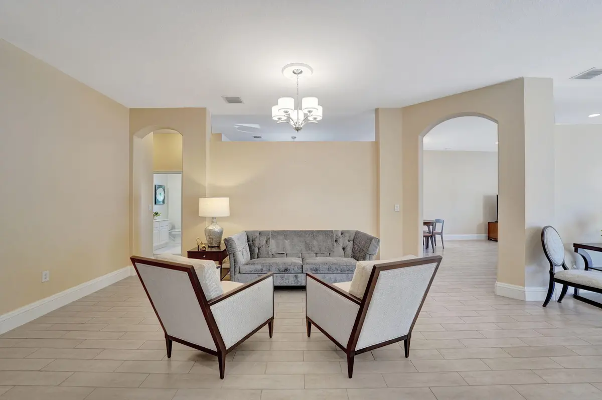 Living Room Arch Entry to Fmily Room at 16748 NW 15TH Street, Pembroke Pines