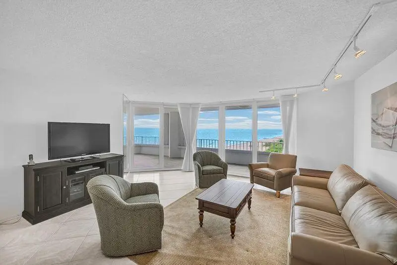 Living Room at 550 S Ocean Boulevard 602, Boca Raton