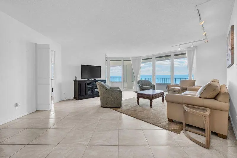 Living Room at 550 S Ocean Boulevard 602, Boca Raton