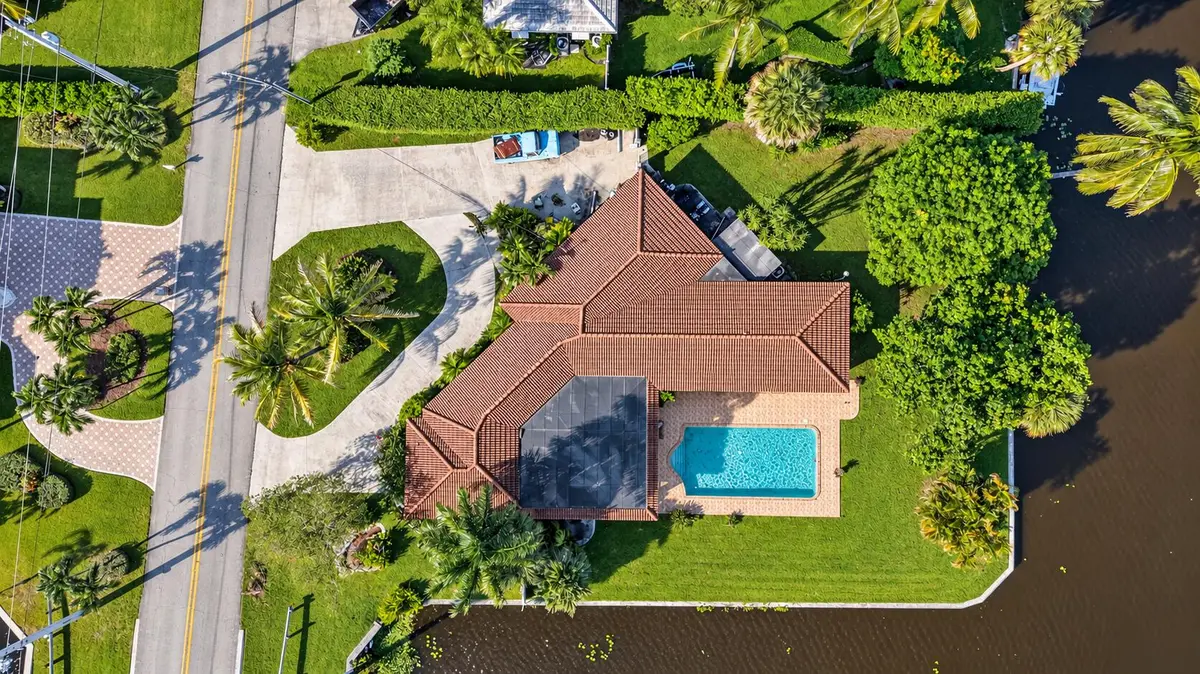 Aerial at 7438 Pine Tree Lane, West Palm Beach