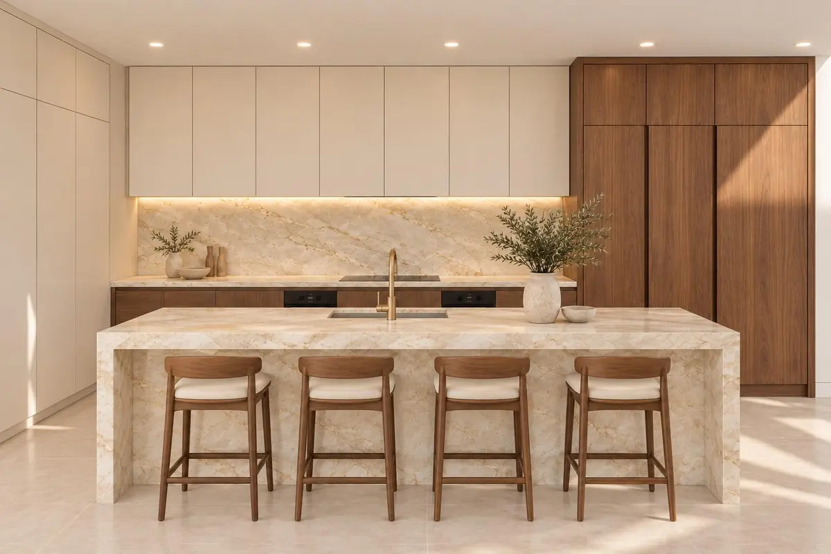 RENDERING Kitchen at 7438 Pine Tree Lane, West Palm Beach