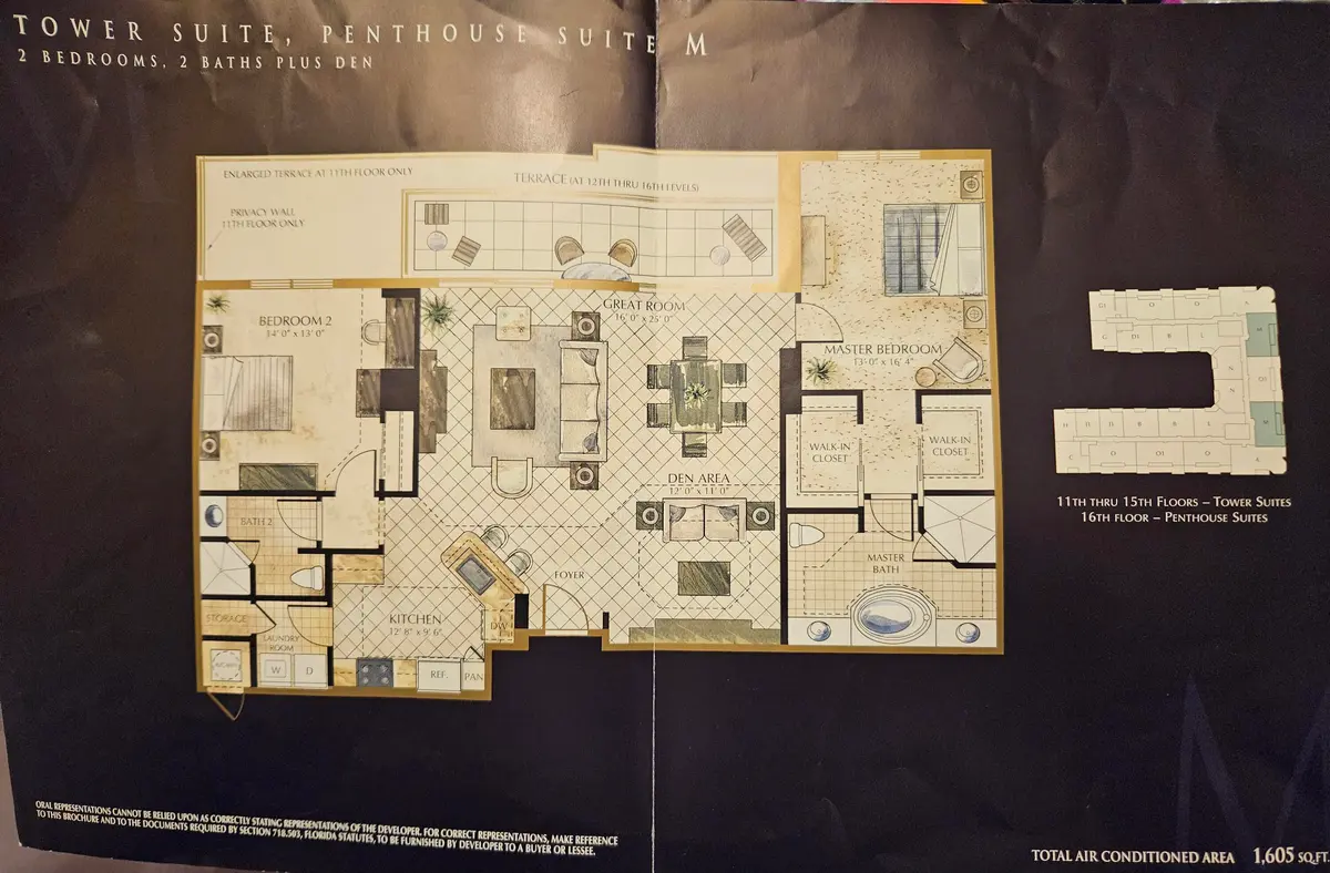 Floor Plan at 801 S Olive Avenue 1506, West Palm Beach