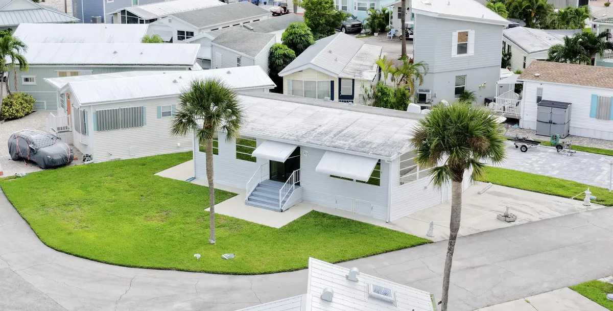 Front Ariel Left View at 217 Nettles Boulevard, Jensen Beach