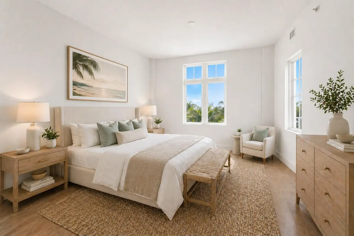 Unit 2104 Guest Bedroom at 180 Lake Drive 2104, Palm Beach Shores