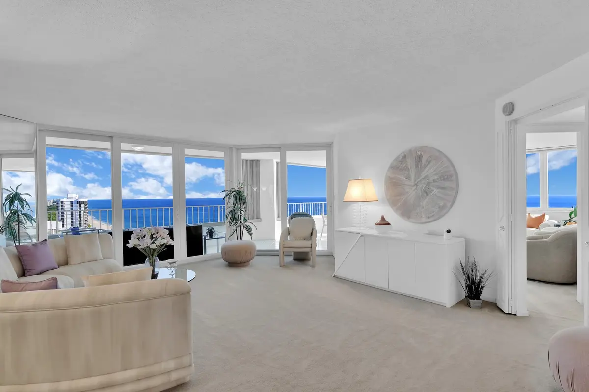 Living Room at 500 S Ocean Boulevard 2201, Boca Raton