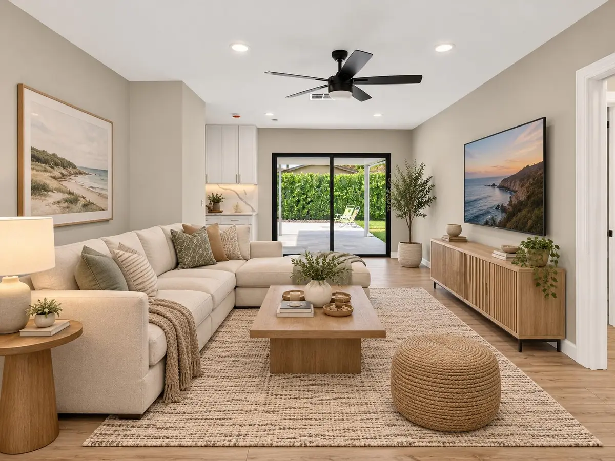 Family Room AI enhanced at 3776 DOGWOOD Avenue, Palm Beach Gardens