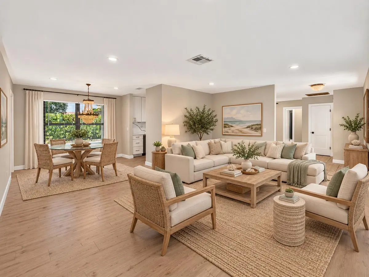 Living Room AI enhanced at 3776 DOGWOOD Avenue, Palm Beach Gardens