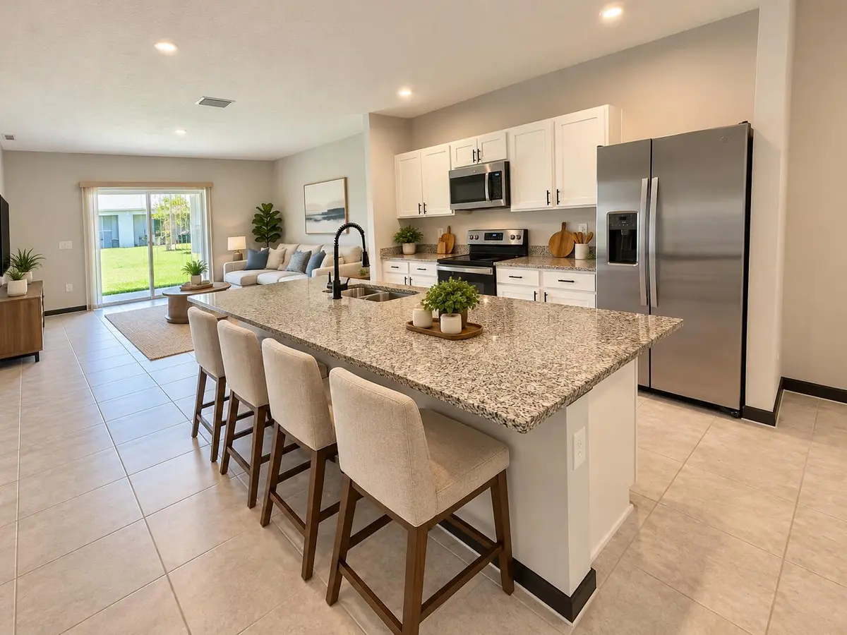 staged kit-fam rm at 845 Persimmon Place, Fort Pierce