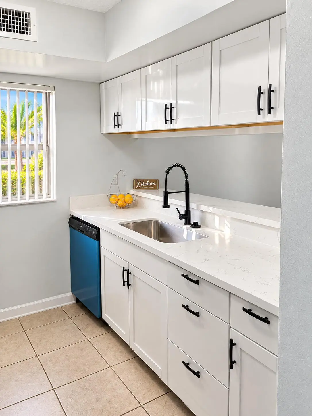 Bright Modern Kitchen with Citrus Accent at 18286 MEDITERRANEAN Boulevard 202, Hialeah