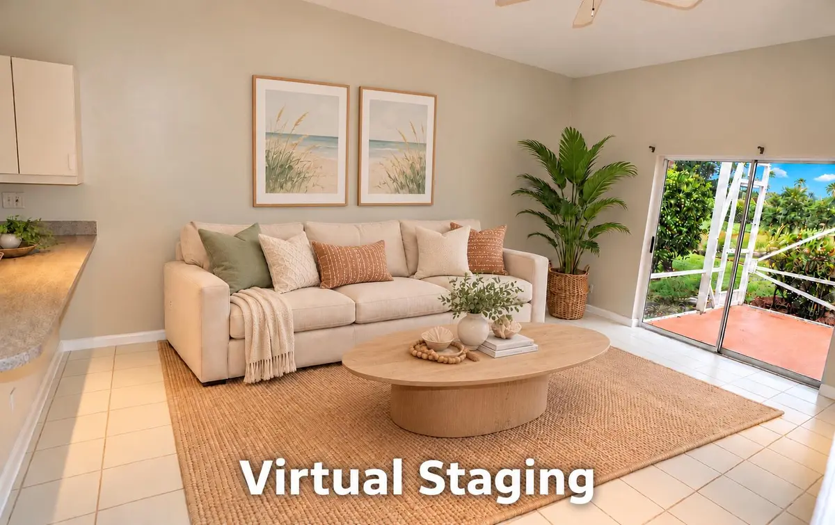 Family Room Virtually Staged at 2546 COUNTRY GOLF Drive, Wellington