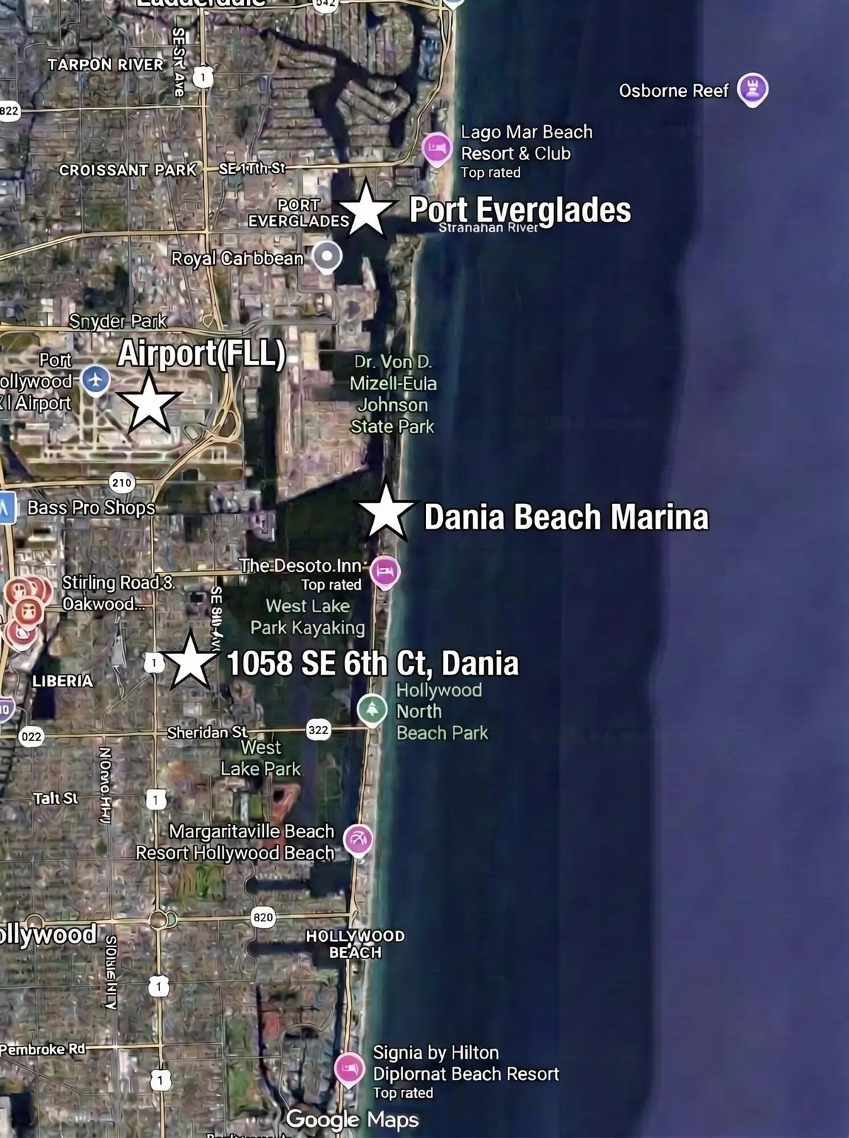OVERVIEW MAP 1058 at 1058 SE 6TH Court, Dania Beach