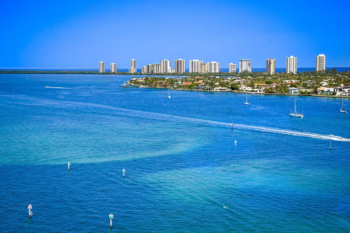 VIEWS FROM BALCONY at 2640 LAKE SHORE Drive 1711, Riviera Beach