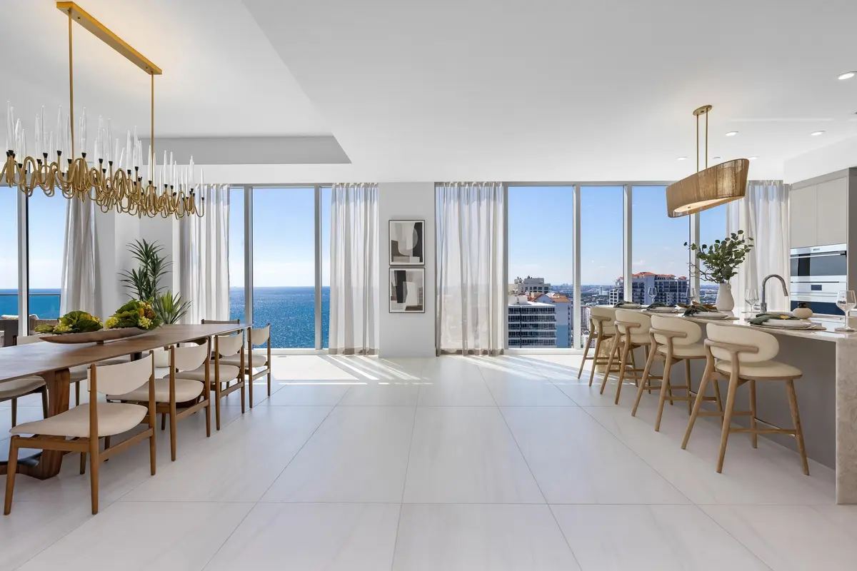 Dining and Kitchen at 151 N Seabreeze Boulevard PH-2601E, Fort Lauderdale