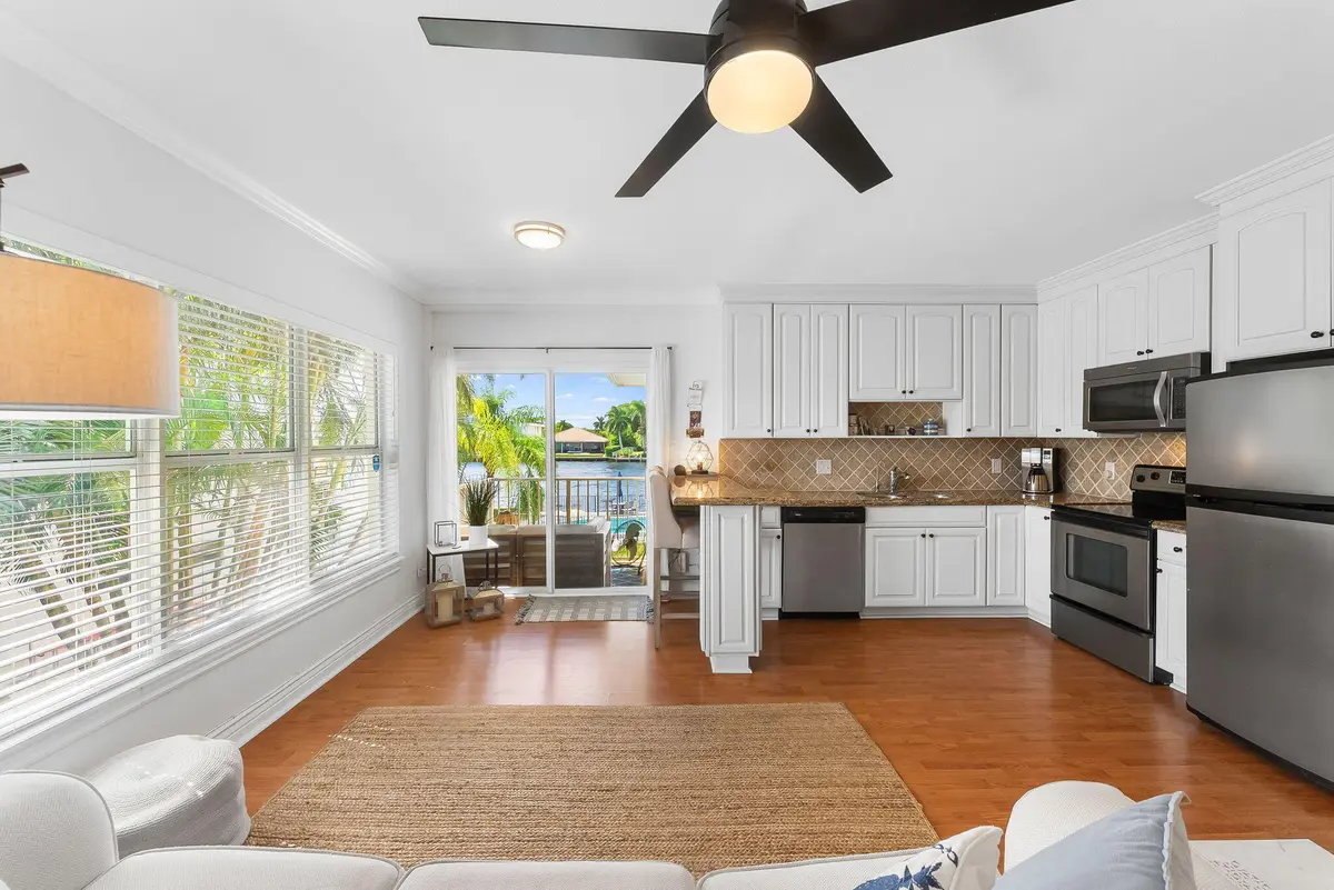 Kitchen & Living Area at 615 S Riverside Drive 7, Pompano Beach
