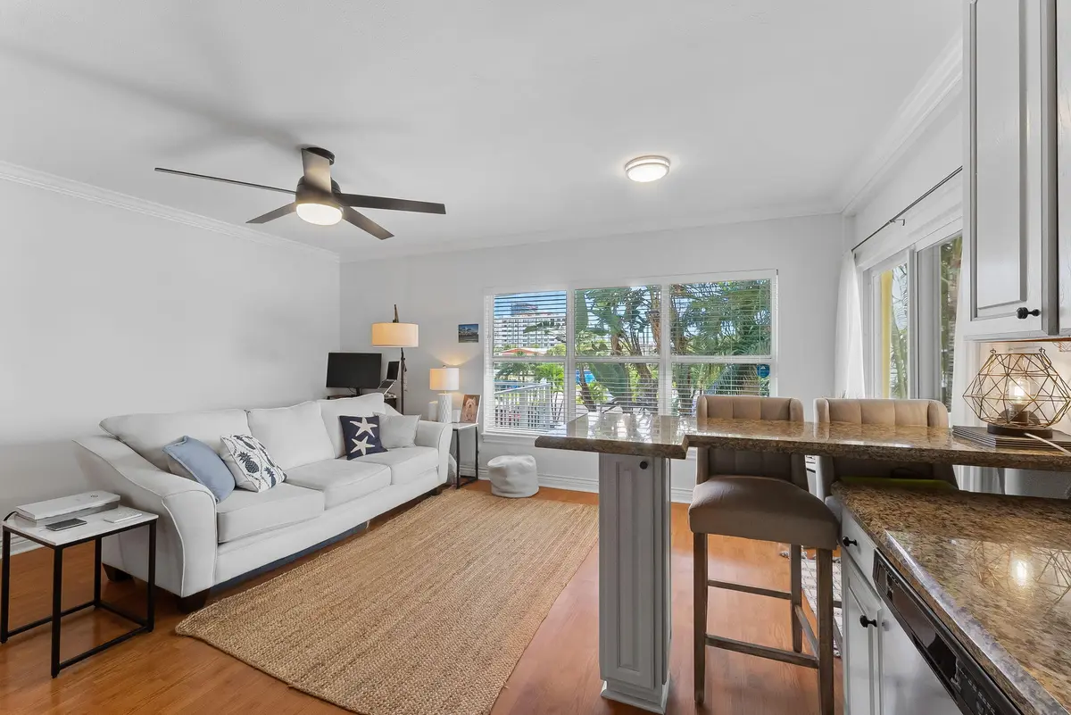 Kitchen & Living Area at 615 S Riverside Drive 7, Pompano Beach
