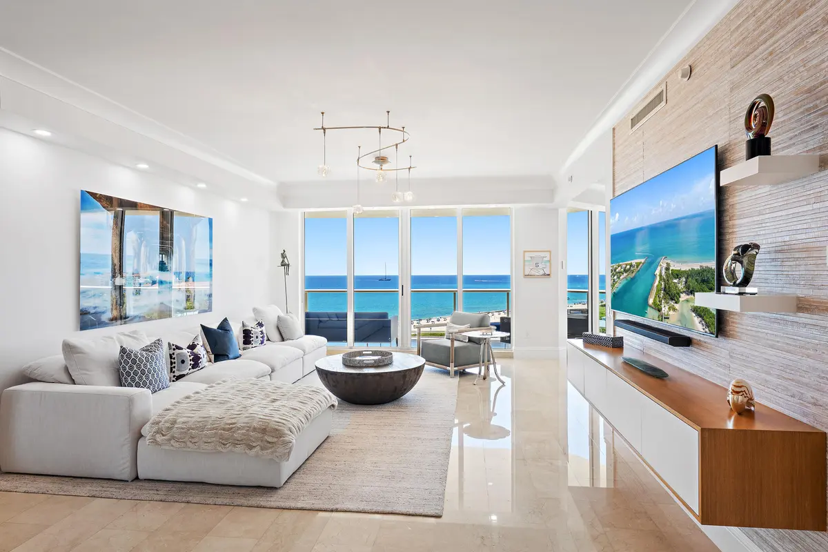 Great Room at 2700 N Ocean Drive 801b, Singer Island