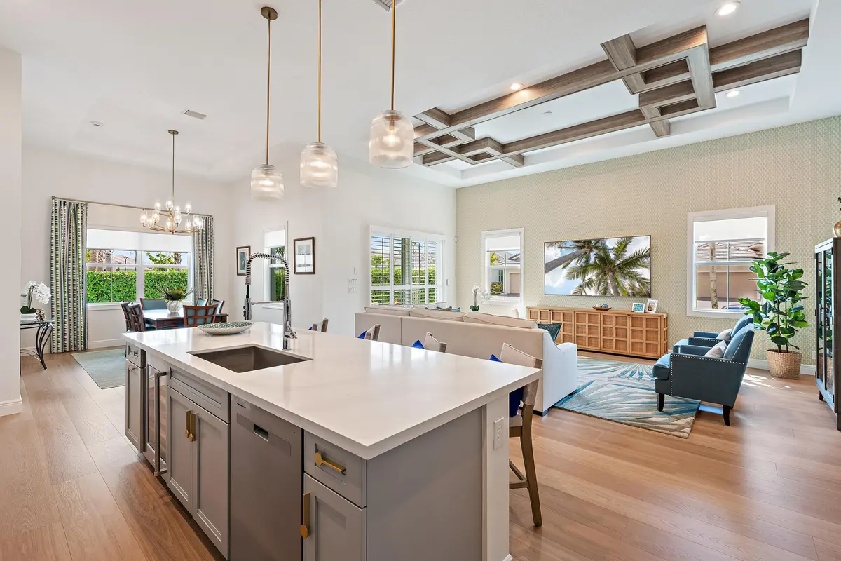 Living Room/Kitchen at 10038 Regency Way, Palm Beach Gardens