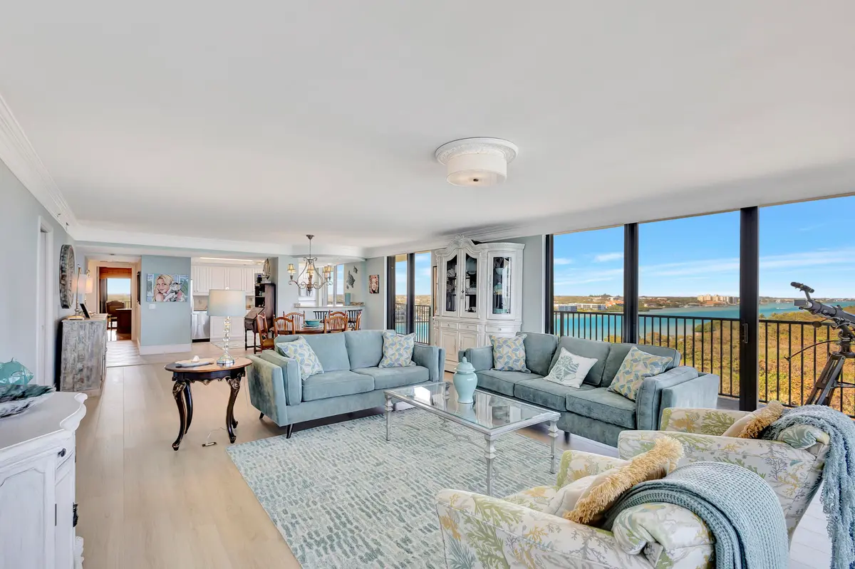 Living Room at 400 S Beach Road 701, Tequesta